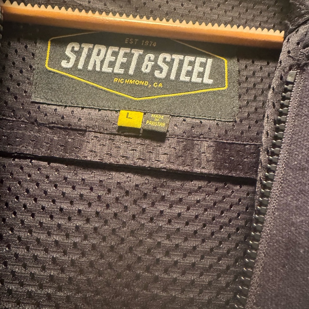 Street & Steel Kickstarter large black Motorcycle jacket - Picture 2 of 4
